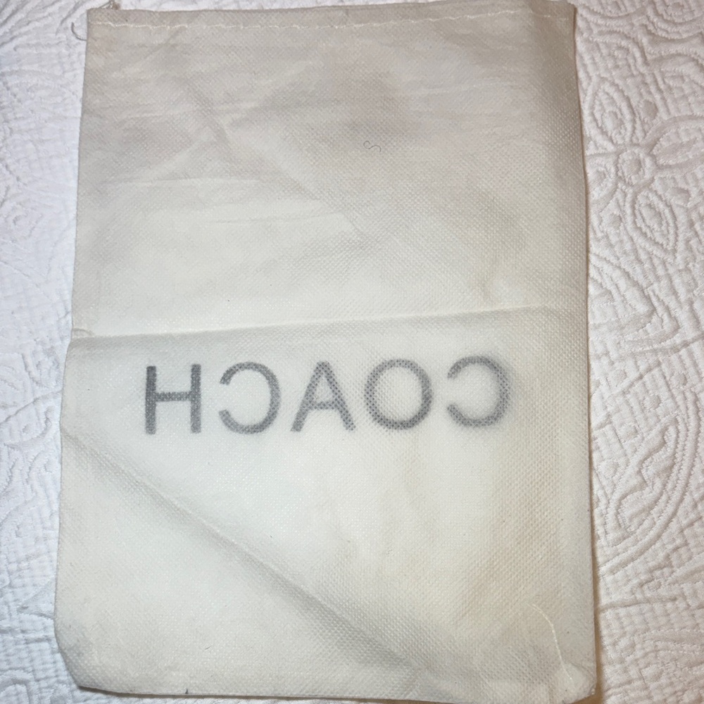Coach White Dust Bag with Black Logo 8”x 12” - Picture 3 of 3